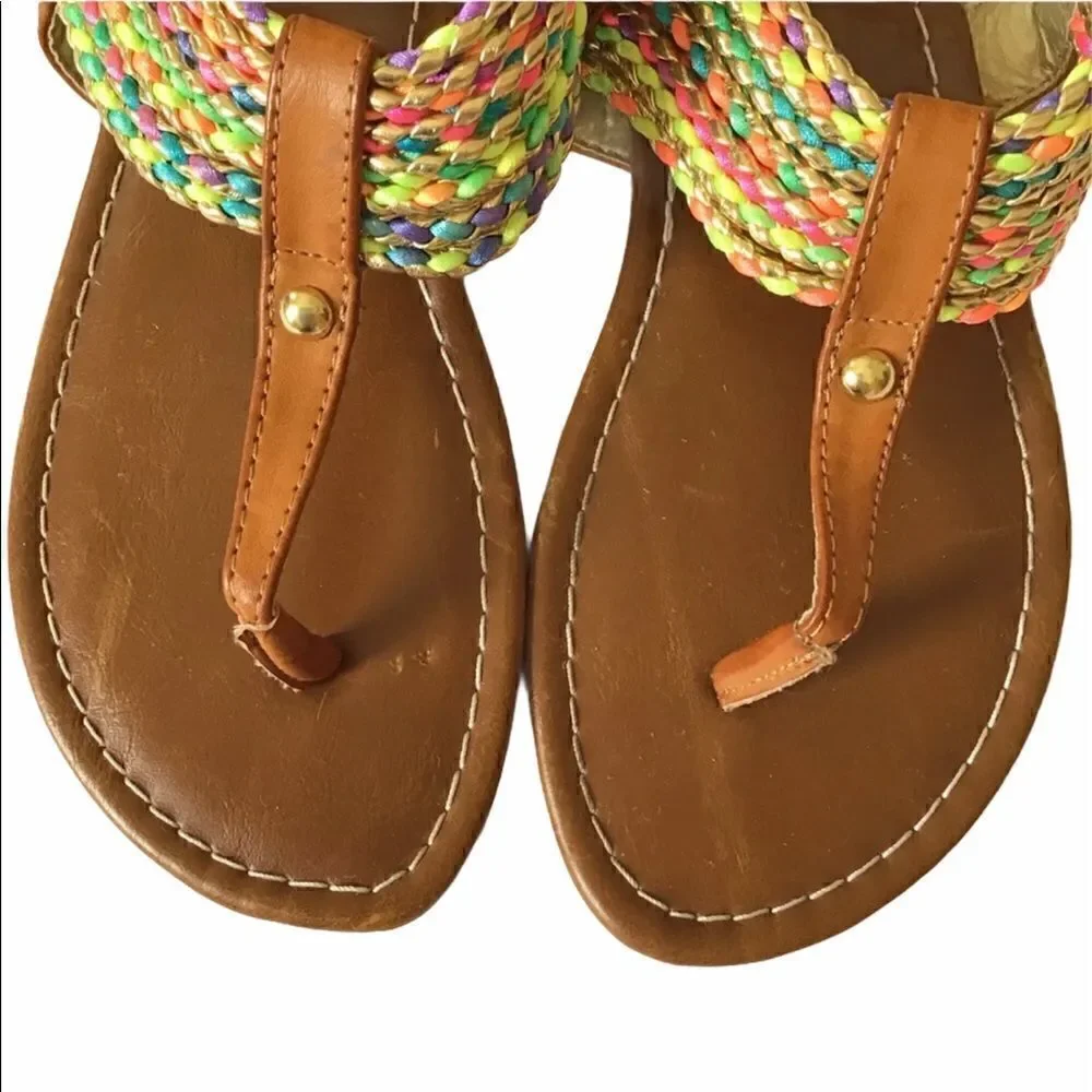 Cherokee Leather Braided Thong Sandal
